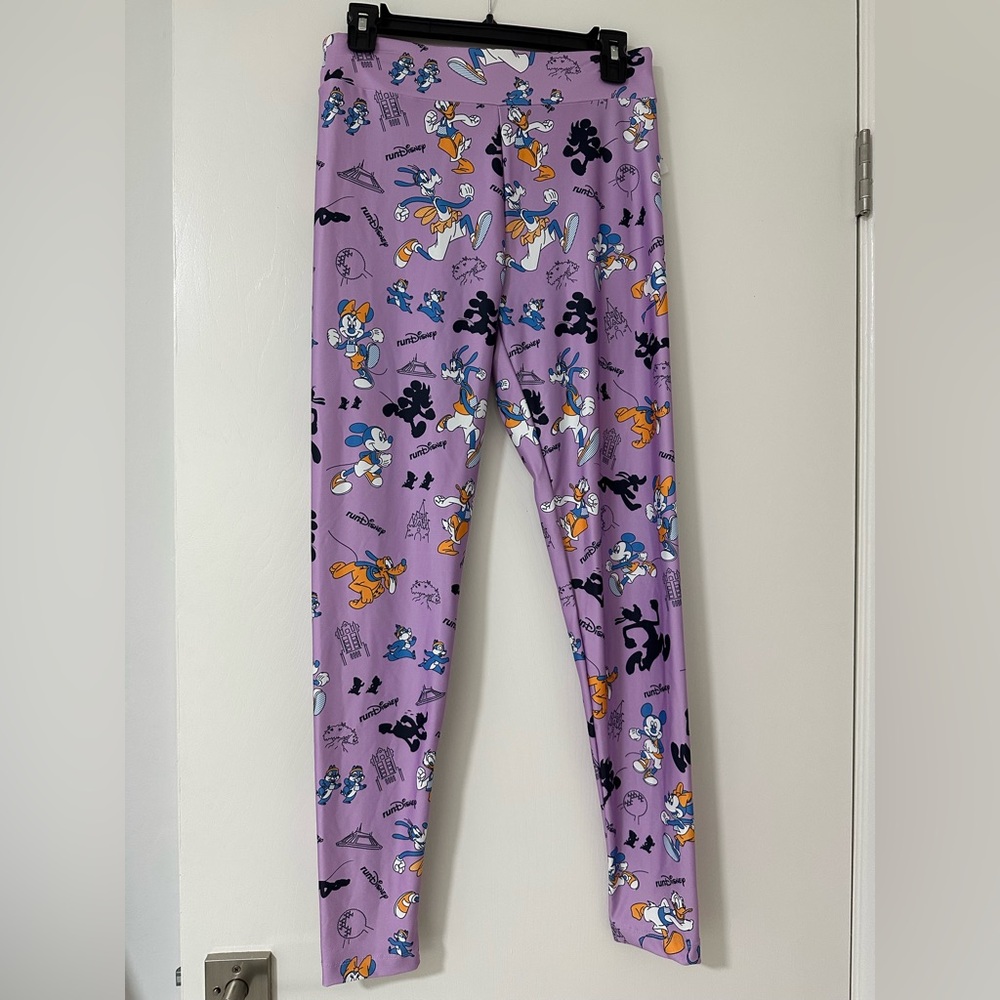 Disney Lavender Leggings with Cartoon Prints